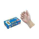 ビニール使いきり手袋(粉付)100枚入(箱) 930 クリア M
