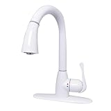 リバーストーンIndustries CleanFLO m-817 Wベルプルダウンキッチン蛇口 – ホワイト