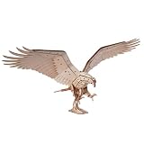 つくるんです® 日本語説明書付 3D ウッドパズル (絶滅危惧種シリーズ イヌワシ)