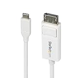 StarTech.com USB-C - DisplayPort 1.2変換ケーブル／2m／4K60Hz／双方向対応／Thunderbolt互換／ホワイト／ディスプレイ コンバーター CDP2DP2MBW