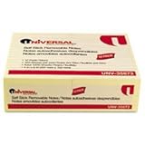 Universal 35673 Standard Self-Stick Notes Lined 4 x 6 Yellow 100-Sheet 12/Pack [並行輸入品]