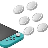 for Switch Joy-Con用 アナログジョイスティック カバー ボタンカバー 6個入り 兼用Switch OLED & Switch Liteコントローラー キャップ 交換用 修理 スティックカバー ゴム 保護カバー (白)