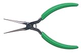 Xcelite LN775512G Slim Line Long Needle Nose Smooth Plier with Green Cushion Grip, 5-1/2' Length, 1-