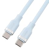 エレコム USB Type C ケーブル 2m PD対応 高速充電 シリコン素材 なめらか やわらか 【 MacBook/iPad/Galaxy/Android スマホ タブレット 等対応 】 【iPhone 16 シリーズ 対応検証済】 パウダーブルー MPA-CCECSS20BU