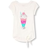 ザ・チルドレンズプレイス THE CHILDREN'S PLACE/ ショートスリーブインベリッシュグラフィックサイドタイトップ ホワイト トップス半袖Tシャツ 4歳【並行輸入】