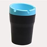 CXQ シンプルな難燃性車両灰皿創造的なファッションパーソナリティー新しいスタイル (Color : Blue)