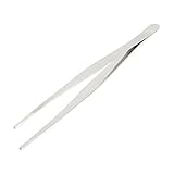 25cm Length Pointed Tip Stainless Steel Tweezers Hand Tool Silver Tone