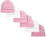 Gerber Baby Girls ' 6パックソリッドキャップ カラー: ピンク