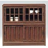 日本製 和風 幅90cm キャビネット ブラウン 桐製 完成品