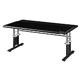 Bauhutte ( バウヒュッテ ) ゲーミングデスクHD ローデスク 昇降式 BHD-1000HDL-BK ( 幅 100 × 奥行 60 高さ 39 - 49.5 cm ) ブラック