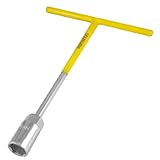 uxcell　T型ソケットレンチ　　T型ソケットレンチTバーソケットレンチ　六角形ソケットレンチ　19mm　イエロー　ゴム　スパナツール