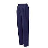 アイトス レディースシャーリングパンツ(2タック)(春夏用)  AZ-5323   008 ネイビー   3Lサイズ