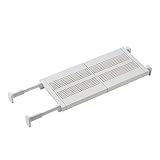 HEIAN SHINDO つっぱり棚 強力タイプ フラットメッシュ マットホワイト 取付幅65~95cm 耐荷重50~30kg TDR-M 平安伸銅工業
