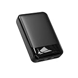 【2024新登場】モバイルバッテリー 軽量 小型 薄型 6800mAh 大容量 最大2.4A出力 2台同時充電 急速充電 入力2ポート(Type-C + Micro) 出力（2USBポート）楽々収納 携帯充電器 コンパクト スマホ充電器 PSE認証済【iPhone/iPad/Android 各種スマホ対応】（ブラック）