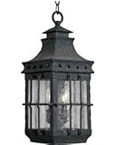 Maxim 30088CDCF, Nantucket 3-Light Outdoor Hanging Lantern, Country Forge [並行輸入品]