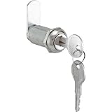 Prime-Line Products U 9950 Drawer & Cabinet Lock, 1-3/8 in., Diecast, Stainless Steel, 1 in. Max. Pa
