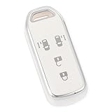 [YANMW] N-BOXキーケース適合ホンダ N-BOXキーカバー N-ONE N-WGN N-ワゴンNBOXカスタム N-VAN JF1 JF2 JF3 JF4 スマートキーケース 4ボタン (シルバーエッジホワイト)