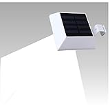 T-SUN ソーラーライト　LED　光センサーライト　壁掛けライト　太陽充電式　暗くなると自動点灯　屋外 屋根　ガーデン　電球色　昼白色 (昼白色)