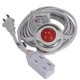 Lighted Foot Switch with 9 Ft 3 Outlet Cord -- White Extension Cable [並行輸入品]