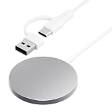 マグネット式 ワイヤレス充電器 USB Type-A&C [2m/ホワイト] PG-MG20CA02WH