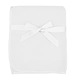 TL Care Fleece Blanket with Satin Trim, White, 3/8 by TL Care
