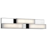 Elan 83796 Zagg Chrome Finish withホワイトアクリルLED 3ライトVanity