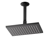 Brizo 81380 SIDERNAコレクションから単一機能雨シャワーヘッドを、マットブラック