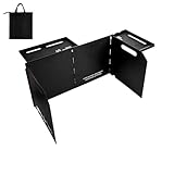 ウィンドスクリーン 大型風除板 風防 キャンプ 風除け 防風板 反射板 燃焼効率向上 折りたたみ式 取り付け簡単 鉄製 調理用品置き可能 倒れにくい ストーブ コンロ用風防板 キャンプ用 BBQ 登山 バーベキュー キャンプ かぜよけ アウトドア 屋外 屋内 収納袋付き