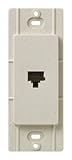 Lutron SC-PJ-LS Satin Colors Phone Jack, Limestone by Lutron [並行輸入品]