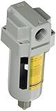 PneumaticPlus SAF3000M-N03B Compressed Air Particulate Filter, 3/8" Pipe Size, NPT-Manual Drain, Pol