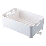 水が流れる 水切りラック バスケット 水切り シンク上 トレー 水切りかご シンク 水切りバスケット ホワイト