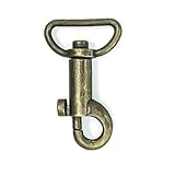 テッポウ 小 ナスカン 24mm 鉄砲ナスカン金具 アンティーク ブロンズ 1個入り 紐幅内径 24mm 外寸 30.5mmx48mm 亜鉛合金 ダイキャスト アンティーク塗装 小物雑貨 アクセサリー 革紐 バック紐 シンプル 接続金具