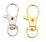 キーホルダー 金具 ナスカン 回転 フック カラビナ ３７ｍｍ キーリング ハンドメイド 接続金具 アクセサリー パーツ ns11 (ゴールド ２個)