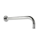 Decor Star® SA01-TC Rain Shower 13-Inch 90 Degree Right Angle Shower Arm with Flange Chrome [並行輸入品]