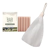 TheBAR 固形シャンプー 日本製 低刺激 泡立ち 機能性成分配合 高濃度 オーガニック シャンプーバー Mild Fragrance 微香タイプ フローラルムスクの香り 泡立てネット付き