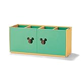 [ベルメゾン] ディズニー 収納ケース・ボックス クラフト製 ぬいぐるみバッジコレクション ＴＨＥ ＡＰＡＲＴＭＥＮＴ 扉付き追加パーツグリーン