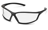 Gateway Safety 41GB79 4x4 Contemporary Wraparound Safety Glasses, Clear Anti-Fog Lens, Black Frame [