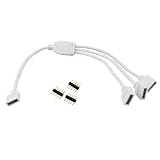 ESUMIC® Extension Cable Wire With 5Pin Plug for LED 5050 RGBW Strip Ribbon (1to3 splitter cable) [並行