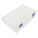 uxcell 　収納ケース　ストレージボックス　ツールボックス　クリア 　ハードプラスチック　釣り針　長方形　12分割り
