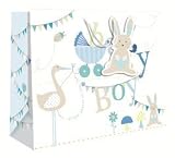 New Baby Boy Large Gift Bag and Gift Wrap pack. Lovely High Quality, thick paper. Suitable for Baby 