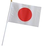 日本国旗 手旗 21cm×14cm 棒30cm