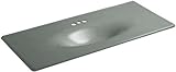 KOHLER K-3053-4-FT Iron/Impressions 49" One-Piece Surface with Integrated Bathroom Sink and 4" Cente
