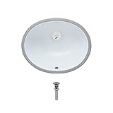 Mr Direct ups-white磁器アンダーマウントシンクバスルームのアンサンブル 7.63 x 16.50 x 13.13 inches シルバー UPS-W-PUD-C 1