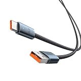Mcdodo USB-A to USB-Cケーブル 6A急速充電 極薄 Type-Cケーブル ブルー充電表示ライト付き 高速データ転送 アルミ合金シェル 丈夫なナイロン編み スマホケーブル タイプC コード iPhone 17/16/15 Xperia Galaxy Pixel AndroidなどUSB-C端末対応 1.2m ブラック 型番CA-1320