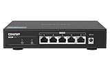 QNAP 5ポート 2.5Gbps オートネゴシエーション(2.5G/1G/100M)、W125786480 (ネゴシエーション(2.5G/1G/100M)、アンマネージメントスイッチ QSW-1105-5T、アンマネージド、ギガビットイーサネット(10/100/1000))