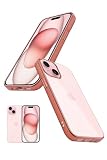 シズカウィル iPhone 15 用 クリアケース ケース カバー サイドメッキ加工 クリア ケース ローズ×クリア 1個入り