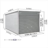 ヨドガレージ　ラヴィージュ 防火仕様　VXBU-3355H　標準高タイプ　一般型　基本棟 　スミ（SM）