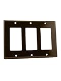 Leviton 80411 3-Gang Decora/GFCI Device Decora Wallplate Standard Size Thermoset Device Mount Brown 