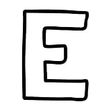 一文字からの E Anthology-Outline フォント Sサイズ 3cm×3cm 一文字からの ステッカー mojis-antho0Se-ds