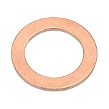 PATIKIL 25個 M12平座金 平ワッシャー 銅 シールリング 内径12mm 外径18mm 厚さ1mm パッキン ドレンワッシャー ガスケット 自動車 ボルト ホース 密封 機械 修理 補修